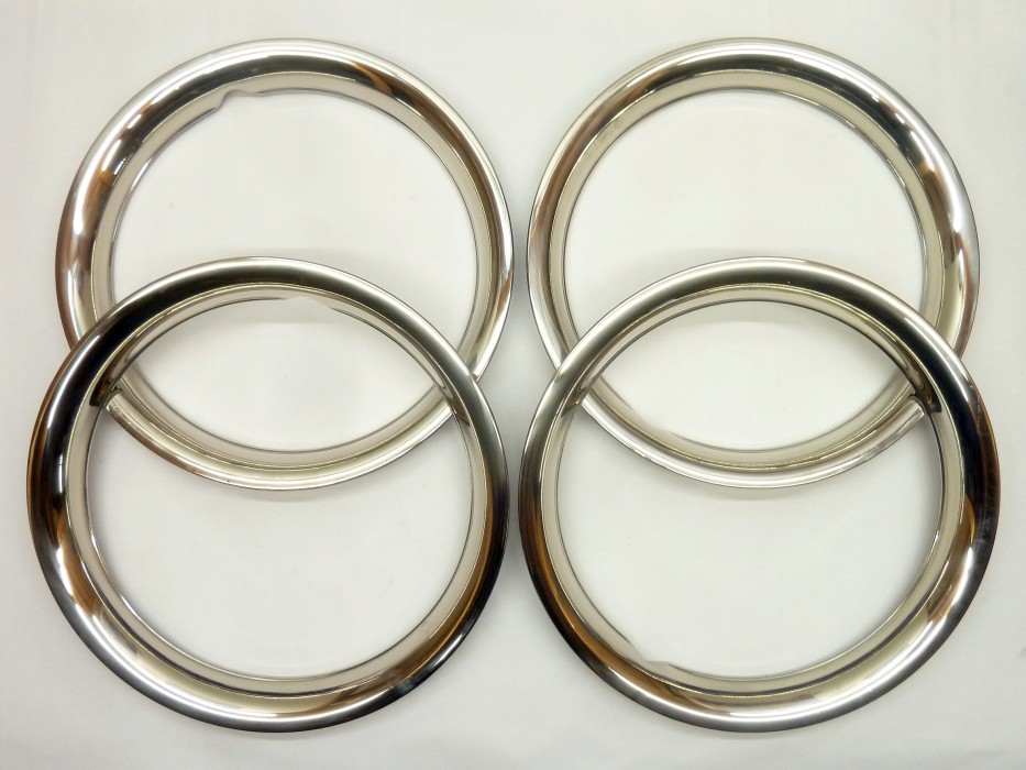 Radzierring für 15"-Felgen, "eckiges" Profil, mit Rille, Edelstahl – Angebot von Ralfs VW-Teile