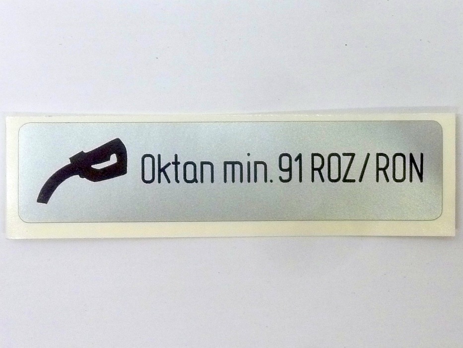Aufkleber "91 Oktan," A1 – Angebot von Ralfs VW-Teile