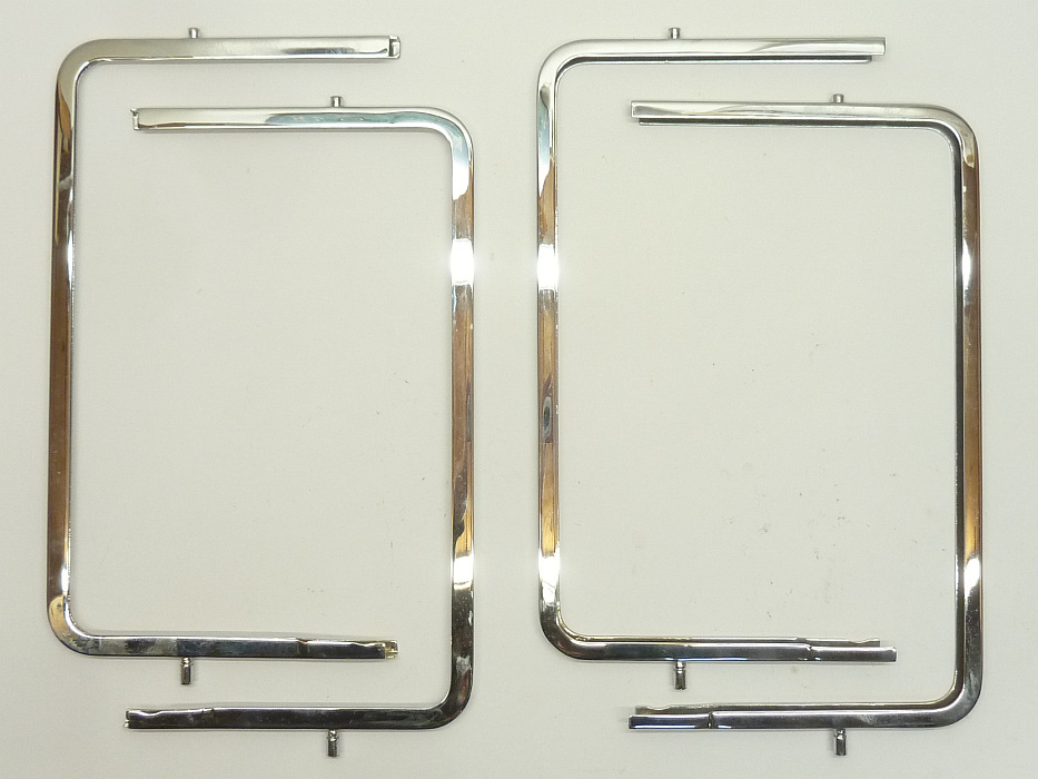 Rahmen für Drehfensterscheiben, hinten, verchromt, 4er-Satz