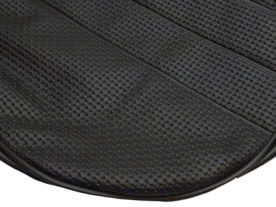 Bezüge für Sitze ohne Kopfstützen, Cabrio, Kunstleder, schwarz, Korbgeflecht – Angebot von Ralfs VW-Teile