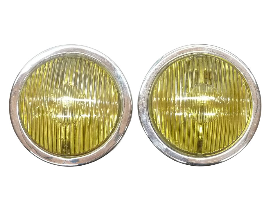 Zusatznebelscheinwerfer, Ø 15 cm, verchromt, gelb, "ohne TÜV" – Angebot von Ralfs VW-Teile