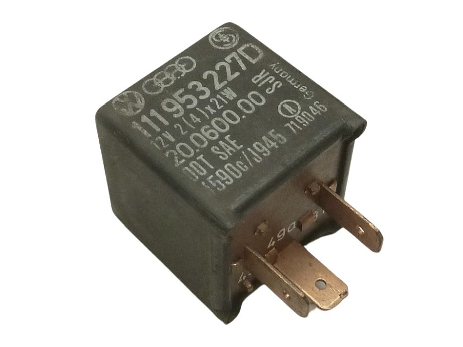 Blinkrelais, 12 V, elektronisch, Steckanschlüsse, Quader, Kunststoffgehäuse – Angebot von Ralfs VW-Teile
