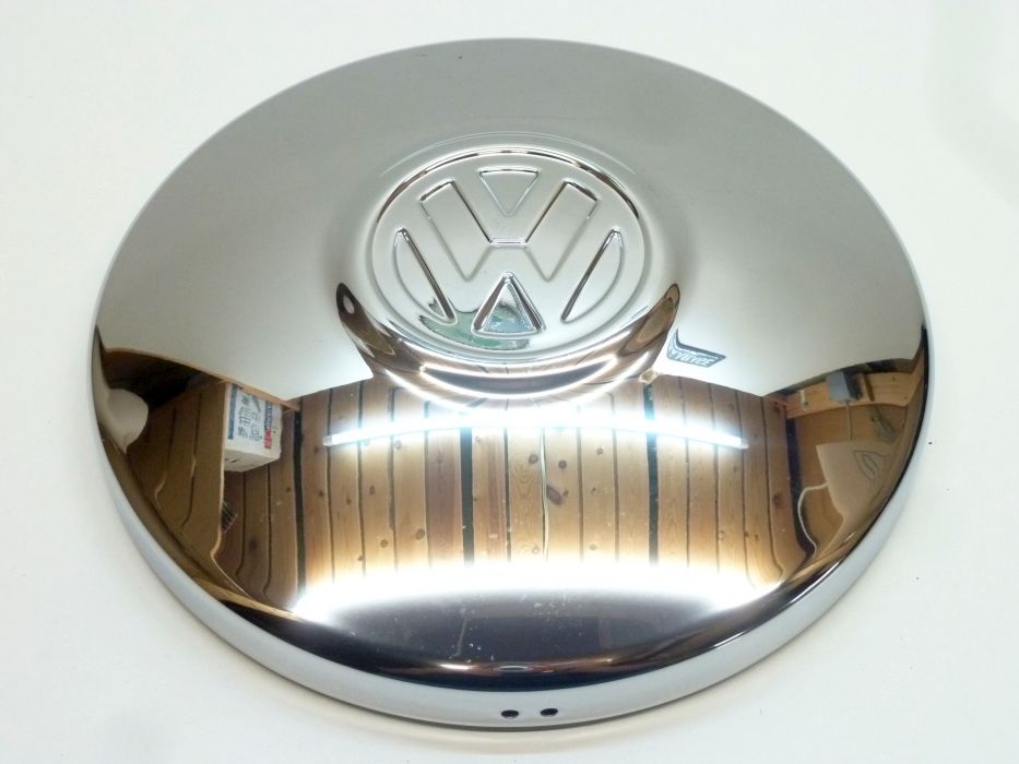 Radkappe mit Wolfsburg-Logo, verchromt – Angebot von Ralfs VW-Teile