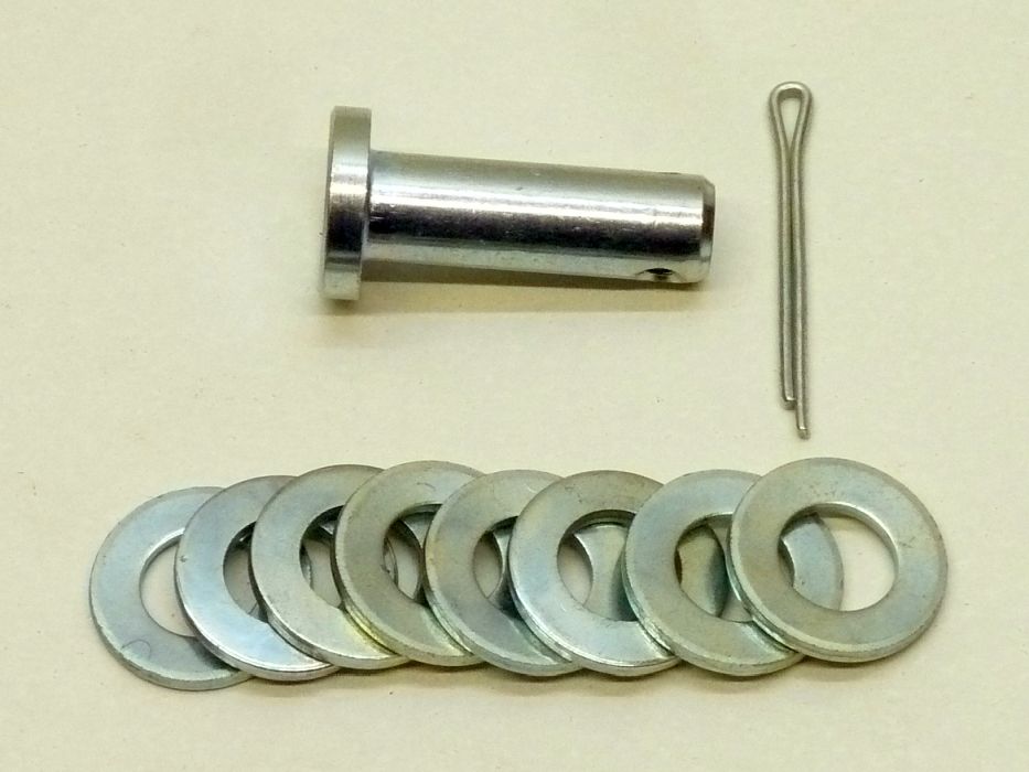 Bolzen mit Splint und Scheiben, 8 mm