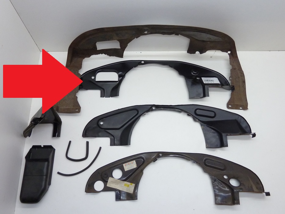 Abdeckblech Motor, vorn (versetzter Ölkühler)