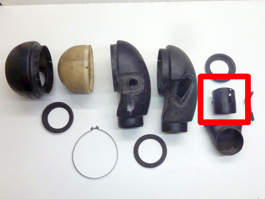 Heizluftaustrittsrohr unter Armaturenbrett, BN 4