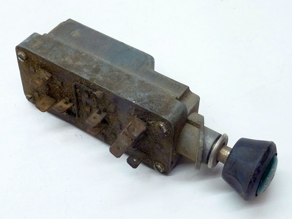 Schalter mit "Sanduhr"-Funktion, Metallgehäuse, komplett