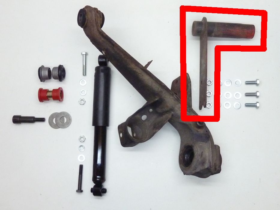 Federstreben für Federstäbe mit 626 mm Länge, verstellbar, "ohne TÜV", Paar