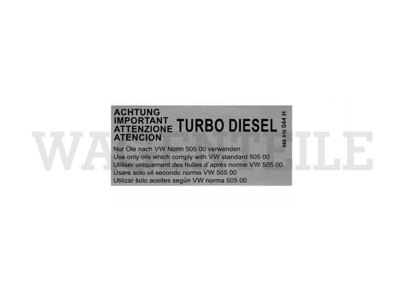 Aufkleber Öl VW 505 00 – Angebot von Wagenteile