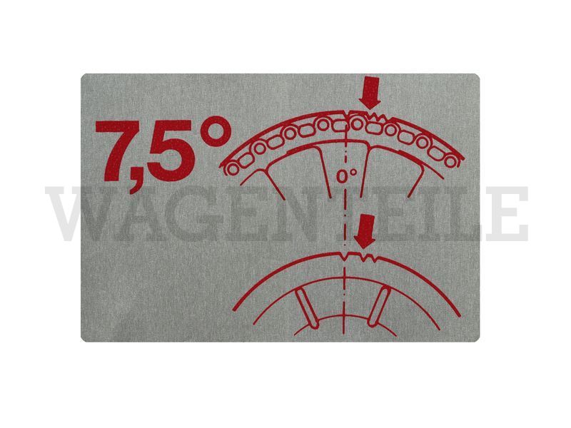 Aufkleber Zündzeitpunkt 7,5° v.OT – Angebot von Wagenteile