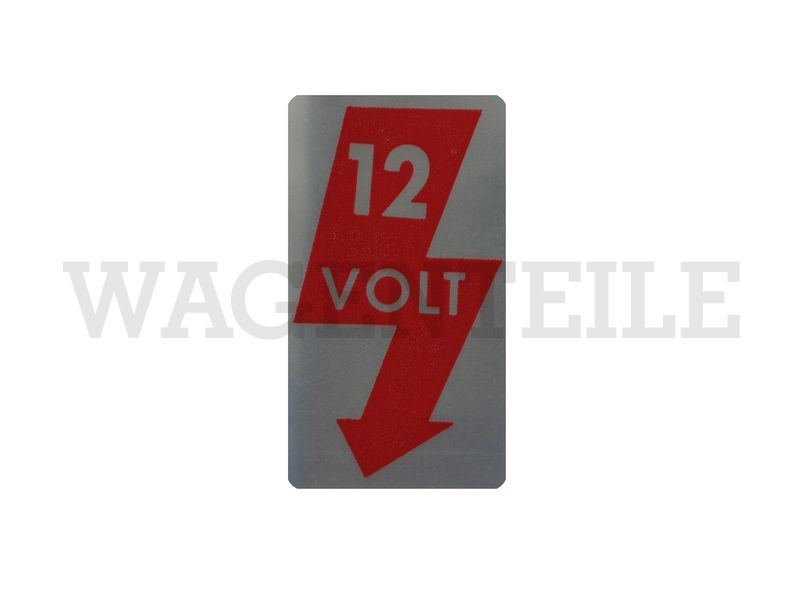 Aufkleber '12V' (für A-Säule) – Angebot von Wagenteile