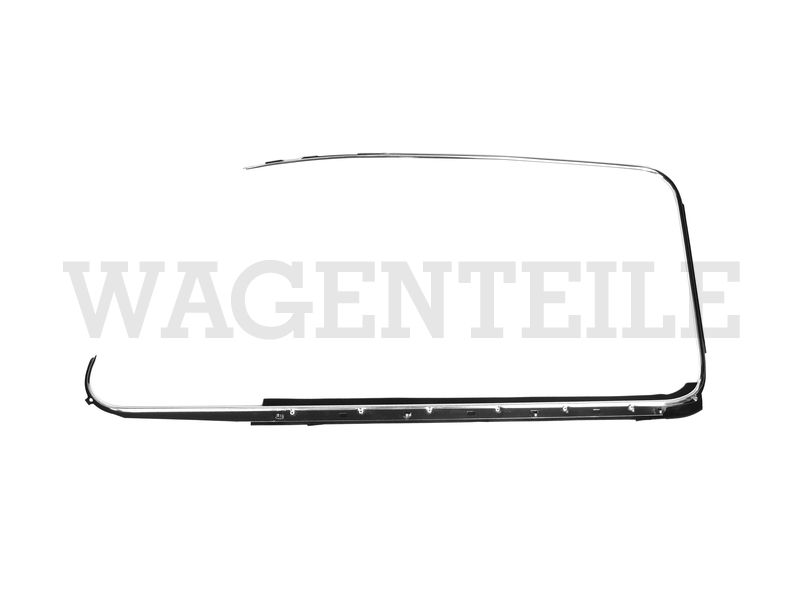 Zierrahmen Fensterschacht-Dichtung, links, chrom – Angebot von Wagenteile