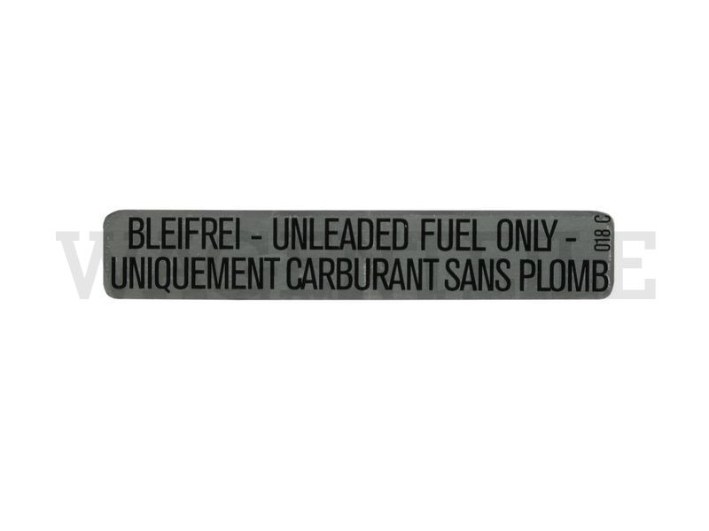Aufkleber 'Bleifrei - Unleaded only'