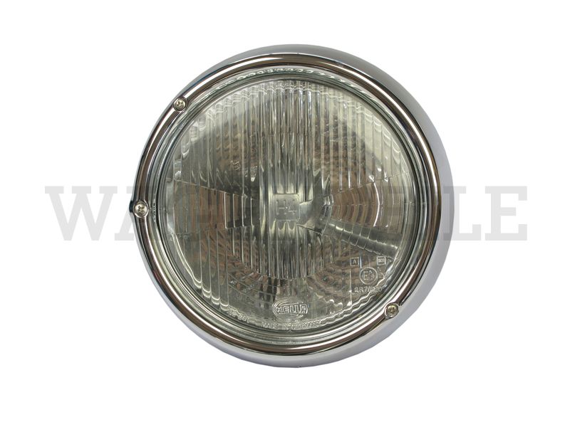 Scheinwerfer Halogen H4, links (Zierring verchromt) – Angebot von Wagenteile