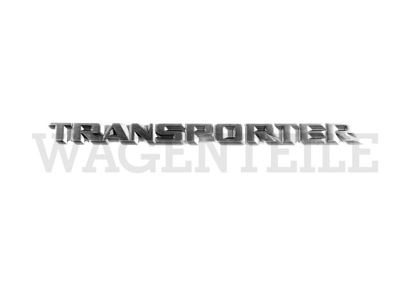 Schriftzug 'TRANSPORTER', verchromt (Pritsche, Doka) – Angebot von Wagenteile