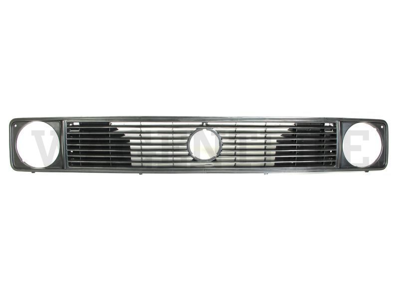 Kühlergrill oben, schwarz, für 125mm Hersteller-Emblem (Rundscheinwerfer) – Angebot von Wagenteile