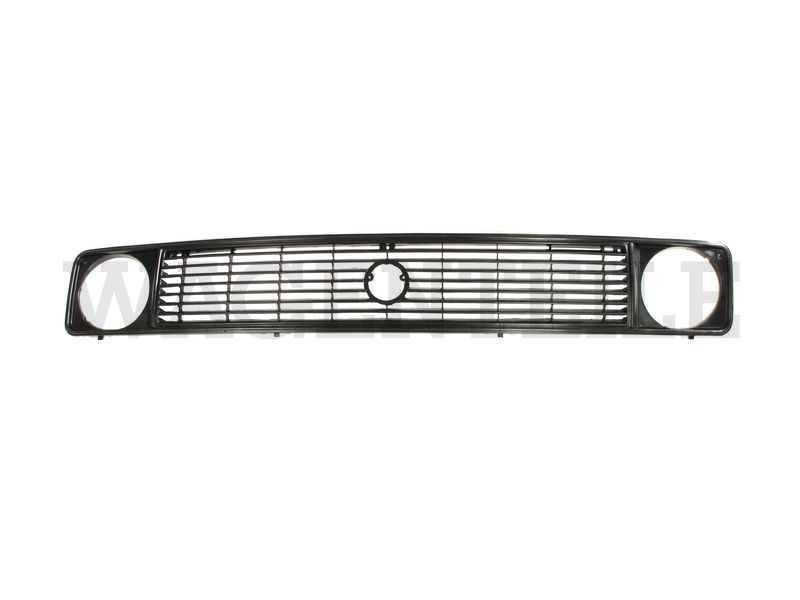 Kühlergrill oben, schwarz, für 95mm Hersteller-Emblem (Rundscheinwerfer) – Angebot von Wagenteile