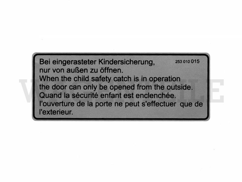 Aufkleber 'Kindersicherung'