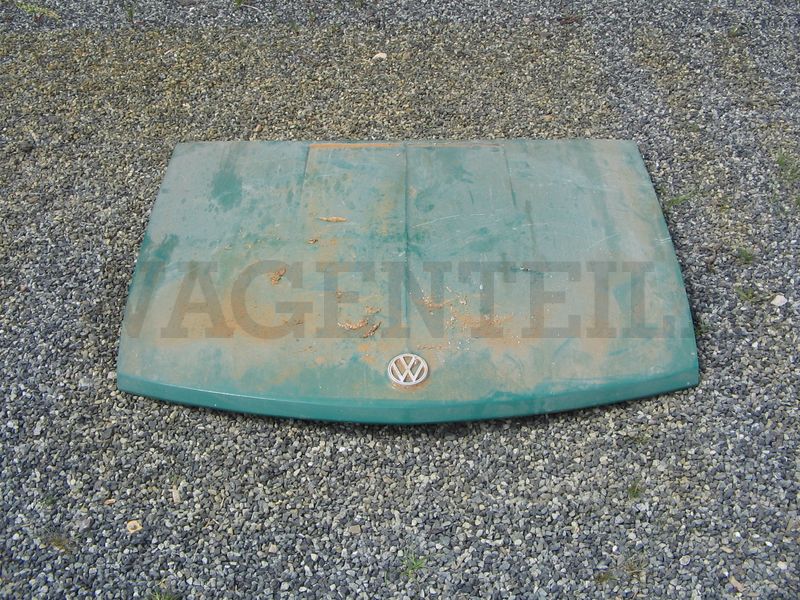 Haube vorn, 412 (golden) Beulen, Rost, Spachtelmasse – Angebot von Wagenteile